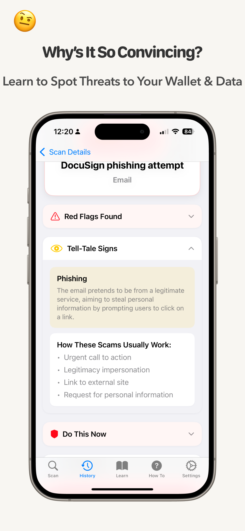 Scam Helper App Screenshot - Why It's So Convincing